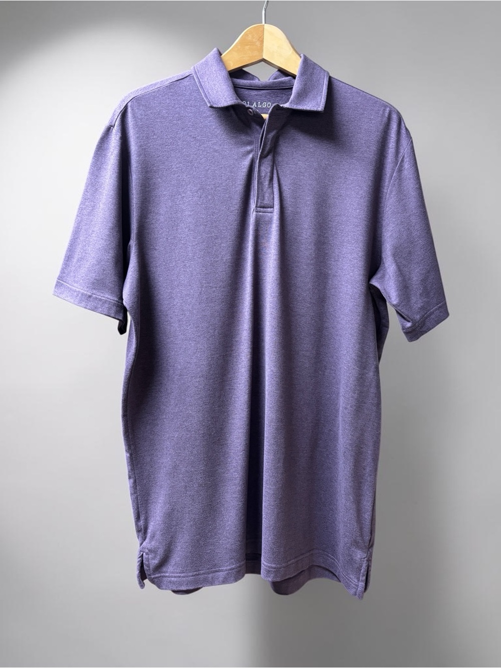 Men's Purple Polo Shirt by Algod - Short Sleeve Performance Knit